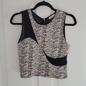 Silence + Noise Black and White Crop Top